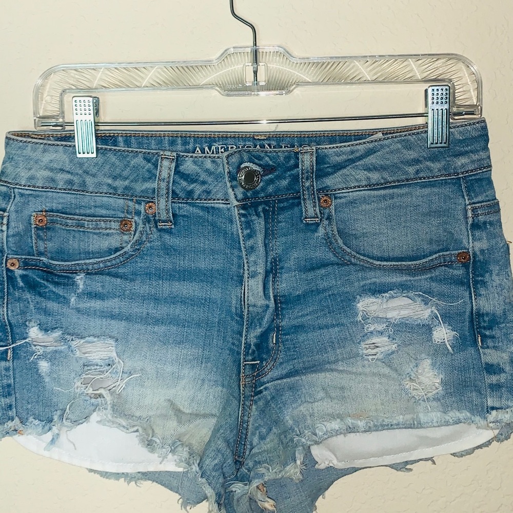 High rise stretch jean shorts!